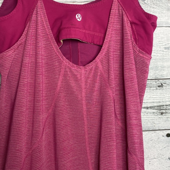 🍋🍋 Lululemon Pink Adjustable Bottom Tank Top Size 6 - Picture 3 of 10
